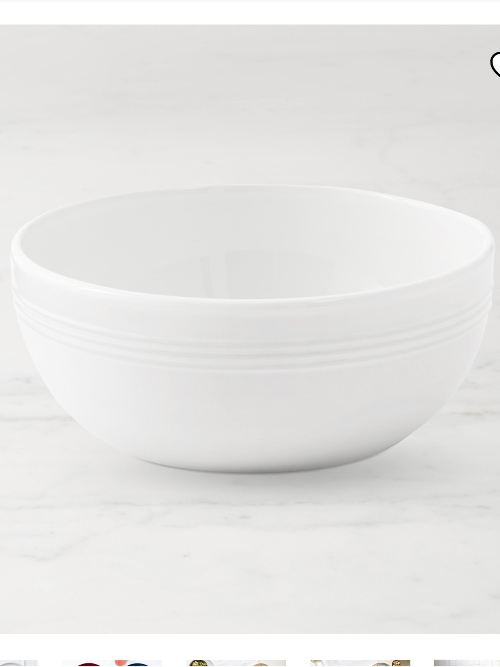 Le Creuset Cereal Bowls White Ceramic Serving Bowls - Set of 4